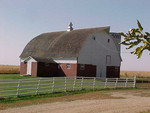 The barn as seen from the driveway.