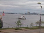 There was a security zone set up around Sundew during the decommissioning.  This motor lifeboat from Coast Guard Station Duluth was patroling around Sundew during the entire ceremony.