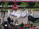 The Navy Reserve Band from the Chicago area was present at the ceremony to provide a bit of music.