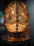 A closeup of the 5th order Fresenl lens.  Note that this lens has multiple "bulls-eyes" and when rotated, it produced a flashing light as the beams swept across the lake.