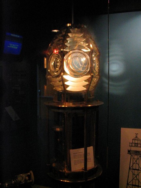 The original 5th order Fresnel lens from the light.