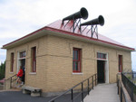 The front of the fog signal building.  This building used to house large gas powered steam generators.
