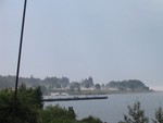 Two Harbors Lighthouse as the fog burns off.