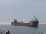 Phillip R. Clark maneuvers into the ore docks in Two Harbors.